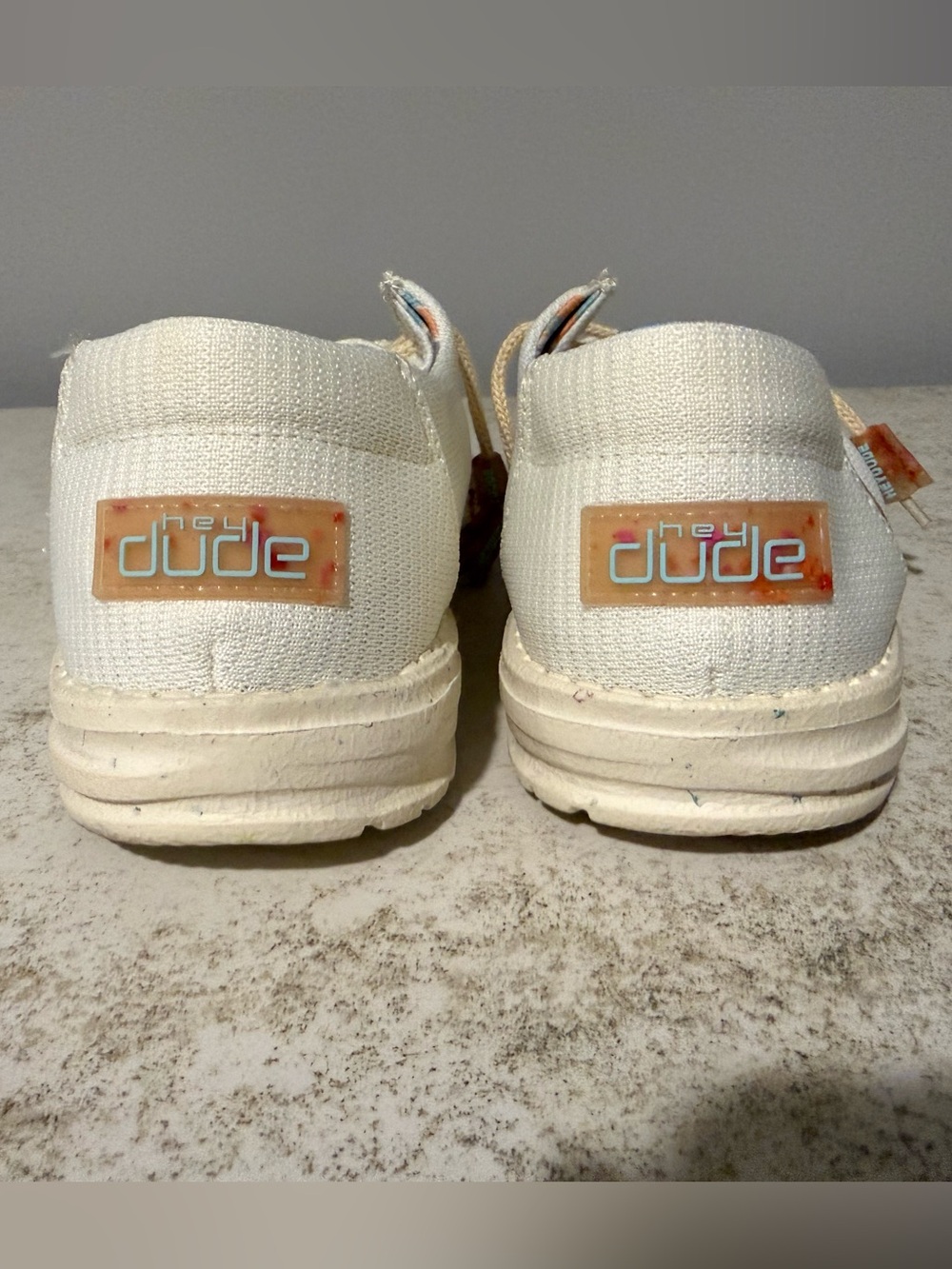 HEYDUDE Women's Wendy Eco Sox White slip-on shoes, Size 11 - Picture 6 of 10